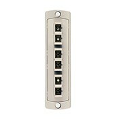 Opt-X Precision Molded Plate BEIGE 62.5/125um Multimode OM1 Duplex SC 6 fibers Zirconia Ceramic Sleeve
