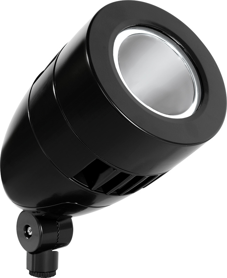 LFlood, 13W, 5000k, LED Spot Bullet With Hood & Lens, Black