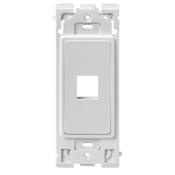 Leviton 1-Port Renu Insert, White on White